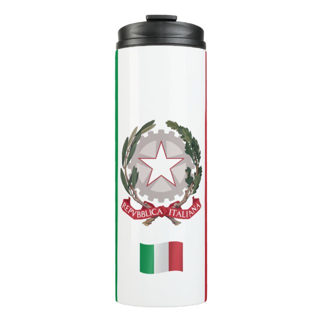 Italy Travel Mug, patriotic Italian Flag Thermal Tumbler (Front)