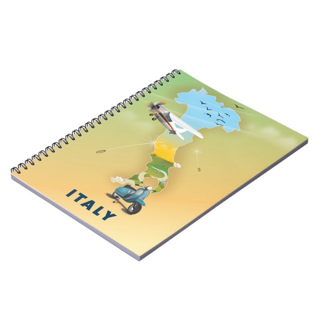 Italy Travel poster. Notebook (Left Side)