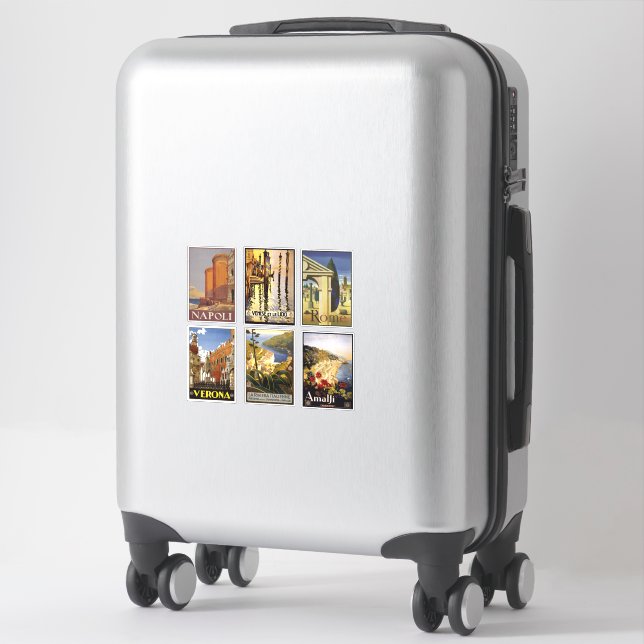 Italy Travel Poster stickers 2/2 (Suitcase)