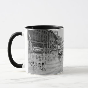Italy Travel - VENICE black and white souvenir Mug