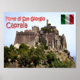Italy - Tuscany - Capraia - Fort of San Giorgio - Poster