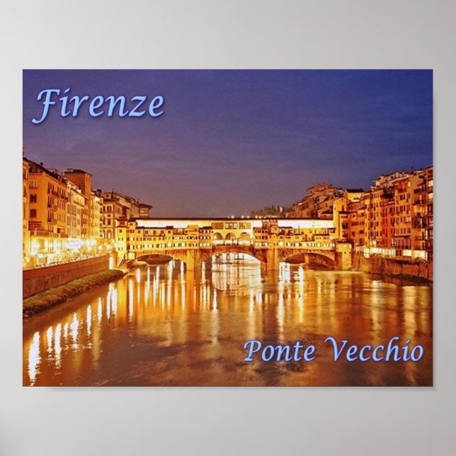 Italy - Tuscany - Florence - Ponte Vecchio - Poster (Front)
