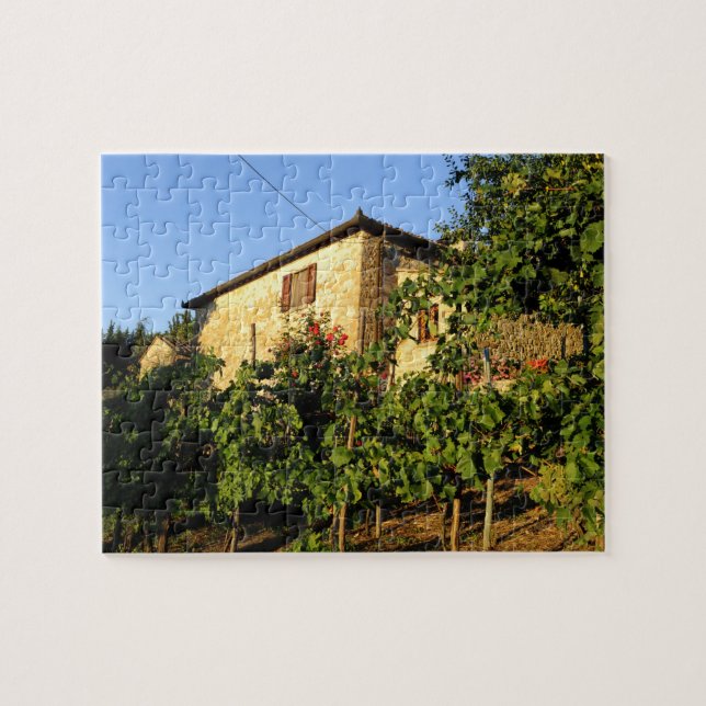 Italy, Tuscany, Greve. Late summer wine scenes Jigsaw Puzzle (Horizontal)