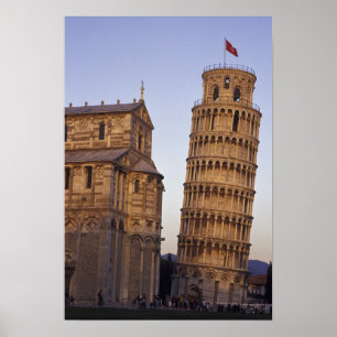Italy, Tuscany, Pisa Leaning Tower of Pisa and Poster