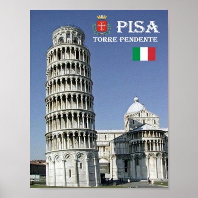 Italy - Tuscany - Pisa - Leaning Tower - Poster (Front)