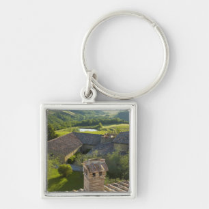 Italy, Tuscany. Roofop view of the villa Key Ring