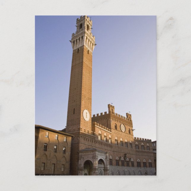 Italy, Tuscany, Sienna. Torre del Mangia on Postcard (Front)