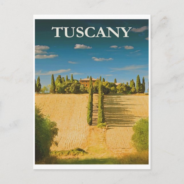 Italy Tuscany Vintage Travel Postcard (Front)
