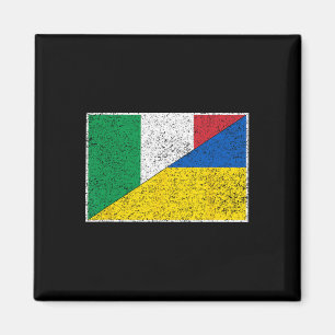 Italy Ukraine Flag Italian Ukrainian Support Citiz Magnet