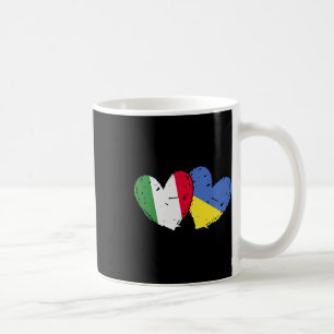 Italy Ukraine Heart Flags Italian Ukrainian Dual F Coffee Mug
