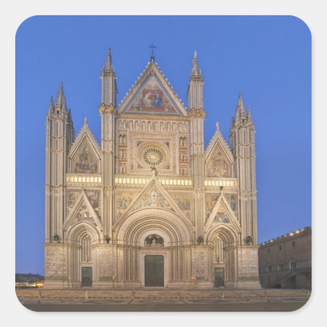 Italy, Umbria, Orvieto, Orvieto Cathedral Square Sticker (Front)