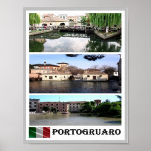 Italy - Veneto - Portogruaro - Mosaic - Poster