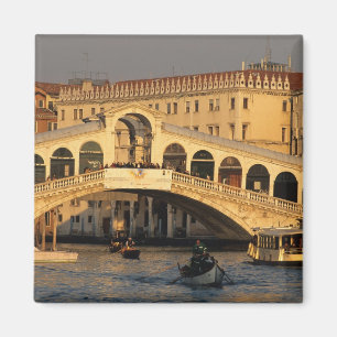 Italy, Veneto, Venice, Canal Grande and Rialto Magnet