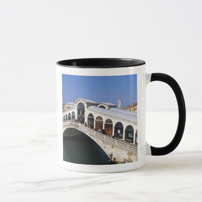 Italy, Veneto, Venice, Rialto Bridge crossing Mug (Right)