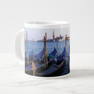 Italy, Veneto, Venice, Row of Gondolas and San Large Coffee Mug