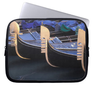 Italy, Veneto, Venice. Row of Gondolas. Laptop Sleeve