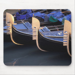 Italy, Veneto, Venice. Row of Gondolas. Mouse Pad