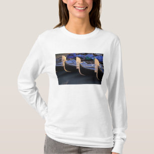 Italy, Veneto, Venice. Row of Gondolas. T-Shirt