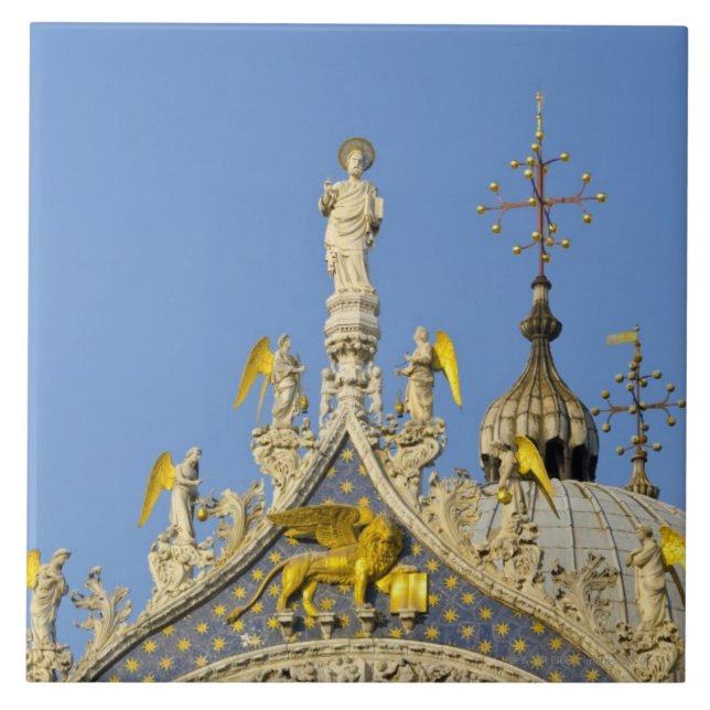 Italy, Veneto, Venice, St. Mark's Basilica Ceramic Tile (Front)