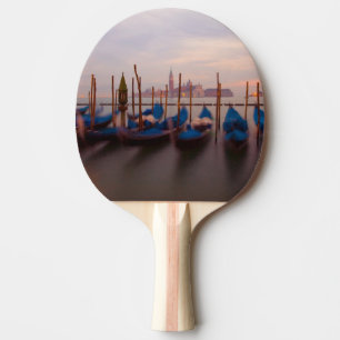 Italy, Venice. Anchored gondolas at twilight. Ping Pong Paddle