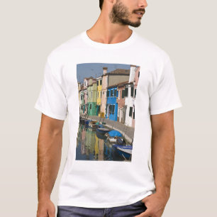 Italy, Venice, Burano. Multicolored houses along 2 T-Shirt