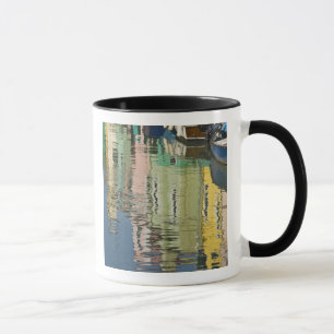 Italy, Venice, Burano. Multicolored houses along Mug