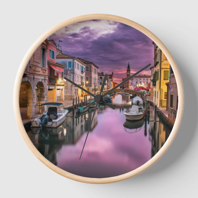 Italy Venice Canal Wall Clock (Front)