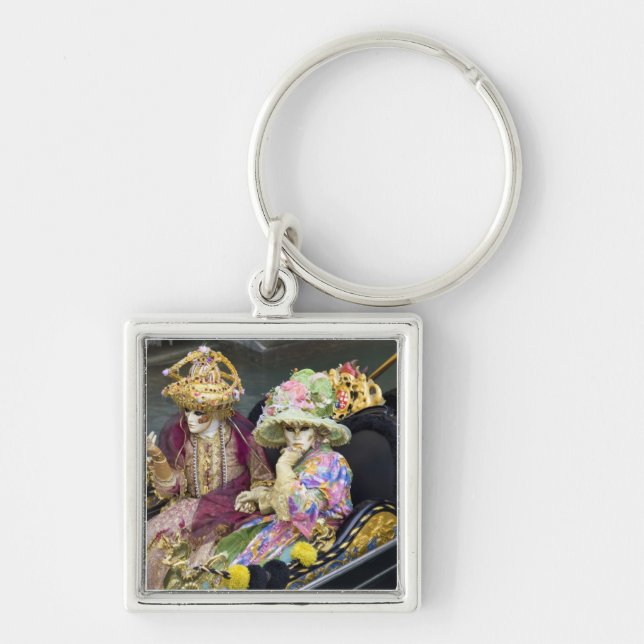 Italy, Venice. Couple dressed in costumes for Key Ring (Front)
