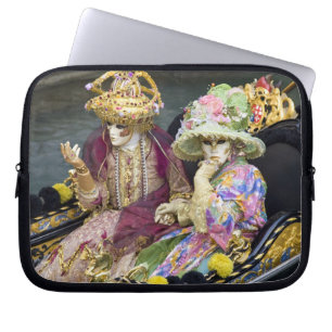 Italy, Venice. Couple dressed in costumes for Laptop Sleeve