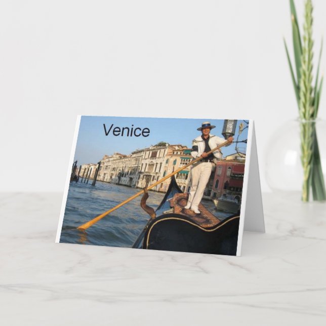 Italy Venice gondola (St.K) Holiday Card (Front)