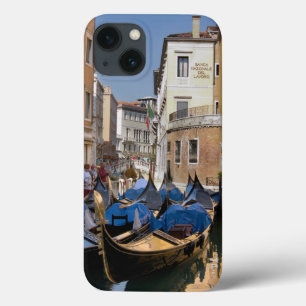 Italy, Venice, gondolas moored along canal iPhone 13 Case