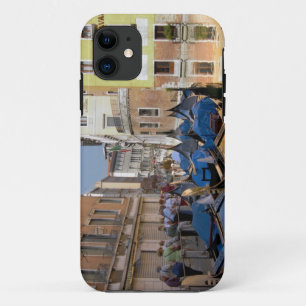 Italy, Venice, gondolas moored along canal iPhone 11 Case