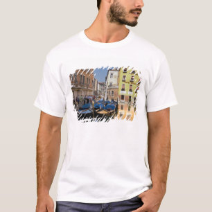 Italy, Venice, gondolas moored along canal T-Shirt