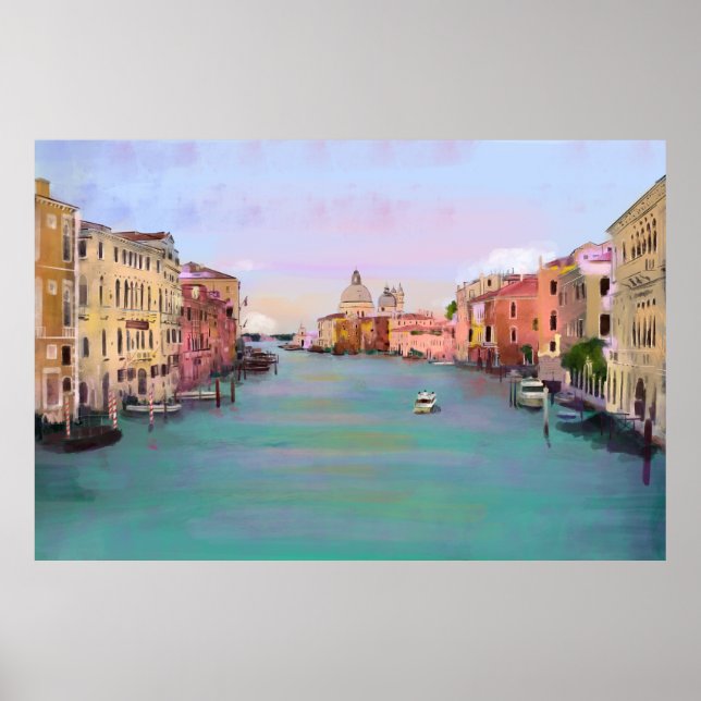 Italy Venice grand canal  painting  Poster (Front)