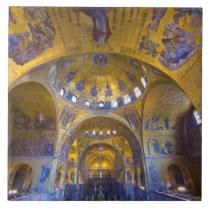 Italy, Venice. Interior of St. Marks Cathedral. Ceramic Tile