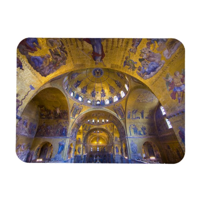 Italy, Venice. Interior of St. Marks Cathedral. Magnet (Horizontal)