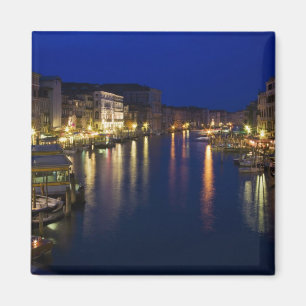 Italy, Venice, Night View Along the Grand 2 Magnet