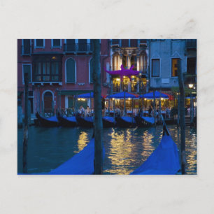 Italy, Venice, Night View Along the Grand Postcard