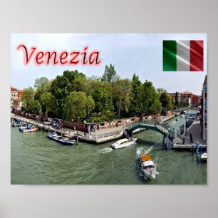 Italy - Venice - Rio Novo - Giardini Papadopoli - Poster