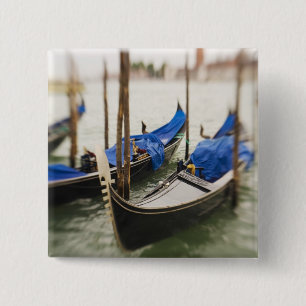Italy, Venice, Selective Focus of Gondola in the 15 Cm Square Badge