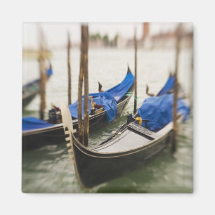 Italy, Venice, Selective Focus of Gondola in the Magnet