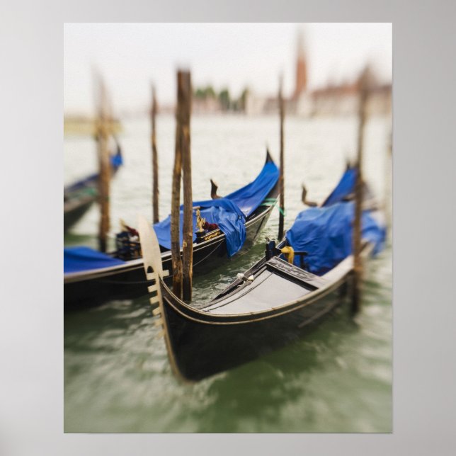 Italy, Venice, Selective Focus of Gondola in the Poster (Front)