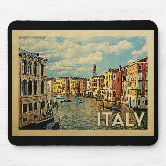 Italy Venice Vintage Travel Mouse Pad (Front)
