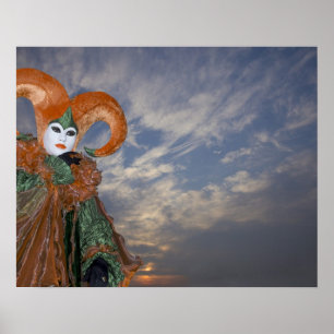 Italy, Venice. Woman dressed in costume for Poster