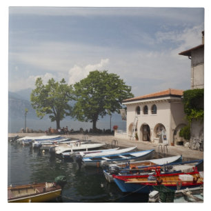 Italy, Verona Province, Malcesine. Cassone old Ceramic Tile