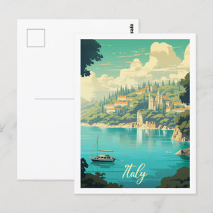 Italy Vintage Famous Travel Place Postcard