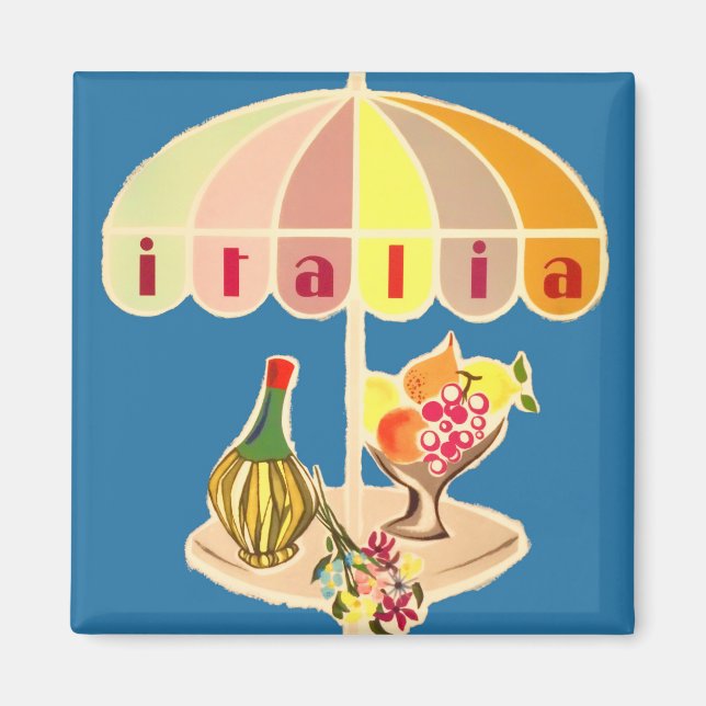 Italy vintage travel magnet (Front)