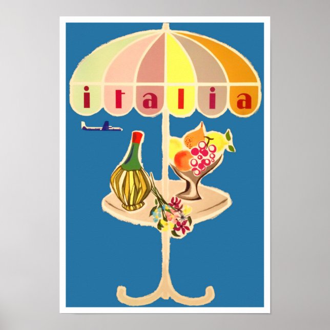 Italy vintage travel poster (Front)