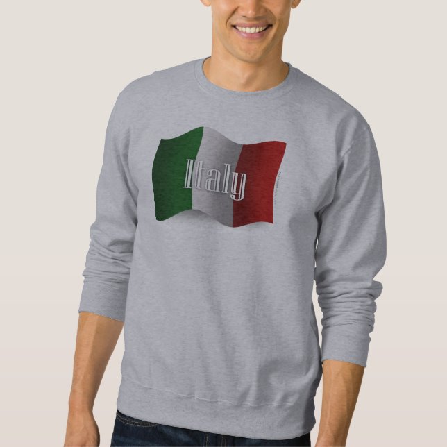 Italy Waving Flag Sweatshirt (Front)