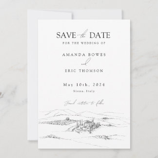 Italy Wedding Save the Date Invitation